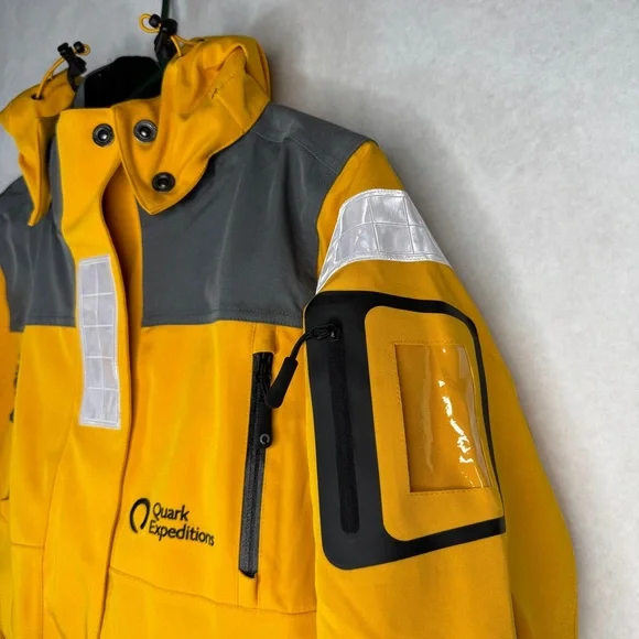 QUARK EXPEDITIONS Yellow Two-Layered Waterproof Parka - Sz Ladies S - Picture 3 of 16